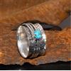 Anello In Argento Sterling 925 Con Turchese Naturale, Misure S-204A