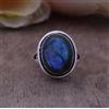 Anello In Argento Sterling 925 Con Gemma Labradorite Naturale, Tutte Le Misure