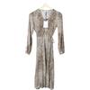 Zapa Abito Rose Donna US 4 Midi Incrociato Maniche Lunghe Leopardo