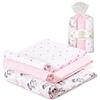 Interbaby Set 3 mussole per neonato Panda rosa