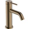 hansgrohe Tecturis S - Rubinetto lavabo per acqua fredda senza scarico, Miscelatore lavabo risparmio idrico (EcoSmart) per bagno/WC ospiti con altezza bocca 80 mm, bronzo spazzolato, 73313140