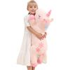 Dalmao 80 cm gigante unicorno di peluche rosa, cuscino lombare, cuscino per bambini, ragazzi e ragazze, compleanni, Pasqua