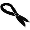 VLNET® | Vestopazzo collana cravatta gioiello | jersey nero con elemento cuore/tondo/quadrato | cotone e alluminio 100% riciclato | lavorazione artigianale | modello saliscendi (quadrato)