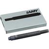 Lamy Cartucce d'inchiostro LAMY T10 con grande capacità d'inchiostro - adatte a tutti i modelli di penne stilografiche Lamy - 1,25 ml per cartuccia - 5 pezzi per confezione - Colore dell'inchiostro nero