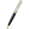 Sheaffer 300 - Penna a sfera | E9347 Canna in nero opaco con incisione e cappuccio cromato lucido con finiture in oro PVD | Penna a sfera premium