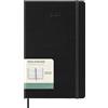 Moleskine Weekly Planner, Agenda Settimanale Verticale 12 Mesi 2025, Copertina Rigida e Chiusura Elastica, Colore Nero, Formato Large 13 x21 cm