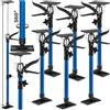tectake® Set 6 Tenditori controtelai 20x8x51cm, Set 6 Pezzi Asta Telescopica Porta fino a 115cm, Bastone telescopico Portata cad. 30 kg, Piastra supporto regolabile, Tubo di Acciaio, Edilizia - Blu