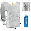 SKYSPER Gilet Idratazione 12L Zaino da Corsa con Borraccia 500ml Running Vest Traspirante Riflettente con Tasca Cellulare per Trail Running Maratona Jogging Uomo Donna