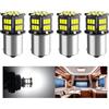 Defvnsy - Confezione da 4 lampadine LED 1156 per camper, bianco 6000 K, 1003 BA15S 1141 7506 3014, 54 LED SMD, lampadine di ricambio per luci interne e di retromarcia a 12 V per camper, auto, roulotte