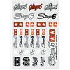 Stage6 Set Di Adesivi A4 Stage6 | Logo Stage6, S6-0503 compatibile con Peugeot Jet-Force C-Tech 50, Piaggio Typhoon 50 TEC1T