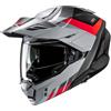 HJC, Casco Moto Modulare i80 IMES Silver Red Black MC1SF, L