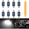 SUCANY Festoon C5W Lampadina LED Per Auto 39MM,12V/24V 6500K(Bianco) 330LM 1.5W,Canbus,15SMD 2016 Chipset,6418 6461 Luci Interne,per l'illuminazione Interna e Le Luci Della Targa (8 Pezzi)