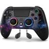 DuLingKer Controller Wireless Compatibile per PS4, Game Controllers con Hall Effect Stick/Trigger(NO Drift), Doppia Vibrazione, Luce RGB, Audio, Pulsante M1/M2, Joystick Compatibile con PS4/Pro/Slim