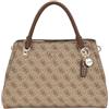GUESS Noelle II Luxury Satchel Latte Logo/Brown