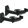 Pronomic SWM-25 BK Supporto da Parete per Diffusori - Morsetti Universali per Casse HiFi e PA - Portata Massima 25 kg - Inclinazione ±8° e Rotazione ±90° Regolabili - In Acciaio - Nero