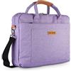 DOB SECHS Borsa Porta PC 15 Pollici, Borsa Lavoro Cartella Borse 15.6 Pollici Impermeabile Computer PC Portatile per Donna Uomo Insegnanti Viaggio Lavoro Università Scuola, Viola