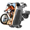 Glangeh Porta Cellulare Bici, [Morsetto Rinforzato Potenziato] Porta Cellulare Moto con Blocco di Sicurezza, 360° Rotabile Supporti per GPS Compatibile con iPhone 17 Pro Max/16/15 (4.7-6.9 Telefono)