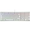 CHERRY XTRFY MX 3.1, Tastiera da gaming meccanica, Layout per il Regno Unito (QWERTY), Illuminazione RGB, Alloggiamento in alluminio, USB-A, Interruttori MX2A RED, colore bianco