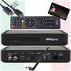 HTS e-com DigiQuest Q99 4K UHD ricevitore satellitare con scheda TiVuSat Nero + WiFi Stick - Italia TV Rai Mediaset LA7, DVB-S2/T2, HEVC HDR, PVR Ready, LAN, USB, ricevitore certificato + cavo HTS e-com HDMI