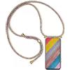 HongMan Custodia per Cellulare Girocollo per Samsung Galaxy A7 2018 Tracolla - Collana/Necklace Cordoncino,Practical Stylish Trasparente Silicone TPU Flessibile Antiurto Protettivo Cover