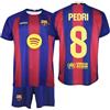 FC Barcelona FCB FC Barcelona Kit per Bambini 8 PEDRI 1ª Equipaggiamento 25/26 Replica Ufficiale - Set Bambino con Maglietta e Pantaloni Blaugrana
