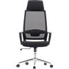 Techly Sedia per Ufficio con Schienale Alto e Base Cromata Nero