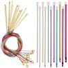 VIVIIHOO tunisino Uncinetto Ganci Set con Corda, 11 pz Alluminio tunisino Uncinetto Ganci per Principianti, Lunghi Uncinetto tunisino, Variopinto Afghan Crochet per Sciarpe Pullover, 2.0-8.0mm Luce