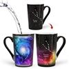 MUGKISS Taurus - Tazza da caffè che cambia calore, 340 ml, incisione oroscopo Taurus, tazza da caffè in ceramica con stella lunare,regalo magico di aprile maggio.