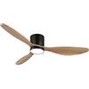 reiga Ventilatore da Soffitto Basso Profilo per Interni con Led Telecomando, Ventilatore da Soffitto Silenzioso da 132 cm con Lampada, 6 Velocità Di Vento Reversibili