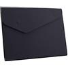 Enyuwlcm Cartellina portadocumenti in pelle ecologica in poliuretano, formato A4, impermeabile, con chiusura magnetica invisibile, colore nero, formato A4