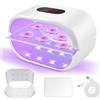 Kizaten Lampada UV per resinas,lampada a doppio lato in resina UV con display LED,36 W,asciugatura rapida,regolazione dell'ora regolabile,utilizzabile per fai da te,resina,forme di Gioielli