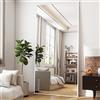 BEAUTYPEAK Specchio intero da 165 x 60 cm, da appendere o appoggiare alla parete, grande specchio da pavimento con supporto per camera da letto, soggiorno o spogliatoio, bianco
