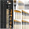 Nicpro 36 pezzi pennelli per dipingere, set pennelli pittura con spatola e rullo di stoffa, adatti per pittura acrilica, olio, acquerello, guazzo, forniture artistiche per artisti e principianti