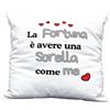 SeeSee Regalo Sorella [FEDERA SENZA IMBOTTITURA 40X40cm] Regalo Sorella Compleanno, Regali Natale per Sorelle