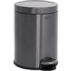 Rubbermaid - Pattumiera rotonda in acciaio inox, per casa e bagno, 4 litri, colore: carbone