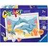 Ravensburger - CreArt Serie E - Delfino Gioioso | Kit Pittura Bambini | Dimensione Di 19 x 14 | Giochi Bambina 7 Anni | Paint By Numbers | Idee Regalo | Regalo Bambino 7 Anni