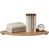 Relaxdays Scaffale angolare, HxLxP: 3 x 35 x 35 cm, in noce, soggiorno, arredo, portata: 5 kg, sospeso