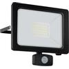 EGLO Faretto a parete Faedo 3, luce a LED, esterno in alluminio nero, luce