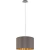 Eglo Lampada a sospensione MASERLO 1Lx60W E27 IN ACCIAIO/TESSUTO TORTORA PICCOLA