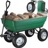 tectake® Carrello Pieghevole, Ribaltabile, Manigla Imbottita, Ruote Portatutto, Carrellino da Giardino, Asse Sterzante, Perfetta Manovrabilità, Portaoggetti - Volume 125 L/Carico massimo 300 Kg