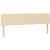 vidaXL Testiere 2 pezzi Tessuto Crema 80x5x78/88 cm