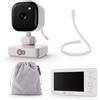 Kinderkraft Baby monitor Kinderkraft NITEEYE TRAVEL con telecamera e schermo da 4,3 pollici, senza fili, visione notturna, funzione interfono, sensore di temperatura, 8 ninne nanne, bianco