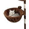 lionto Amaca per Tiragraffi per Gatti Accogliente Nido di Morbido Peluche Diametro 40 cm, Profondità 25 cm Marrone
