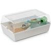 Ferplast Duna Hamster, Gabbia per Criceti e Topolini, Habitat Modulare con Ruota, Nido, Beverino e Ripiano, Coperchio Trasparente, 71 x 46 x h 31 cm