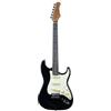 EKO GUITARS - Chitarra Elettrica ST‑400, Corpo in Pawlonia, Manico in Acero, Tastiera in Laurel, 3 Pickup Single‑Coil, 22 Tasti, Glossy, Colore Nero