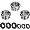 sourcing map Kit di adattatori per rubinetto, da maschio 1,8 cm a maschio 2,2 cm, per lavello da cucina, in acciaio inox, set di adattatori per collegare tubo da giardino, filtro dell'acqua, deviatore