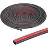 PATIKIL 40 Ft Guarnizione In Gomma A Forma Di D, 3/8 Autoadesiva In EPDM Per Porte Di Barche, Auto, Camion, Marine, Porte/Finestre Di Garage, Nero/Rosso