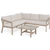 Bizzotto SET SALOTTO ANGOLARE CON CUSCINI KALIMERA TIMBER KD