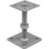 PITZL PIT11009.0180 Supporto per Pali Tipo 11009.0180 ZiNiP Rivestito con Asta filettata, Argento
