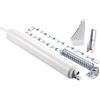 Ideal Security Model 8730 Heavy Duty Pneumatic Screen and Storm Door Closer with Wind Chain, 10.5 L x 1.5 W x 1.5 H, White